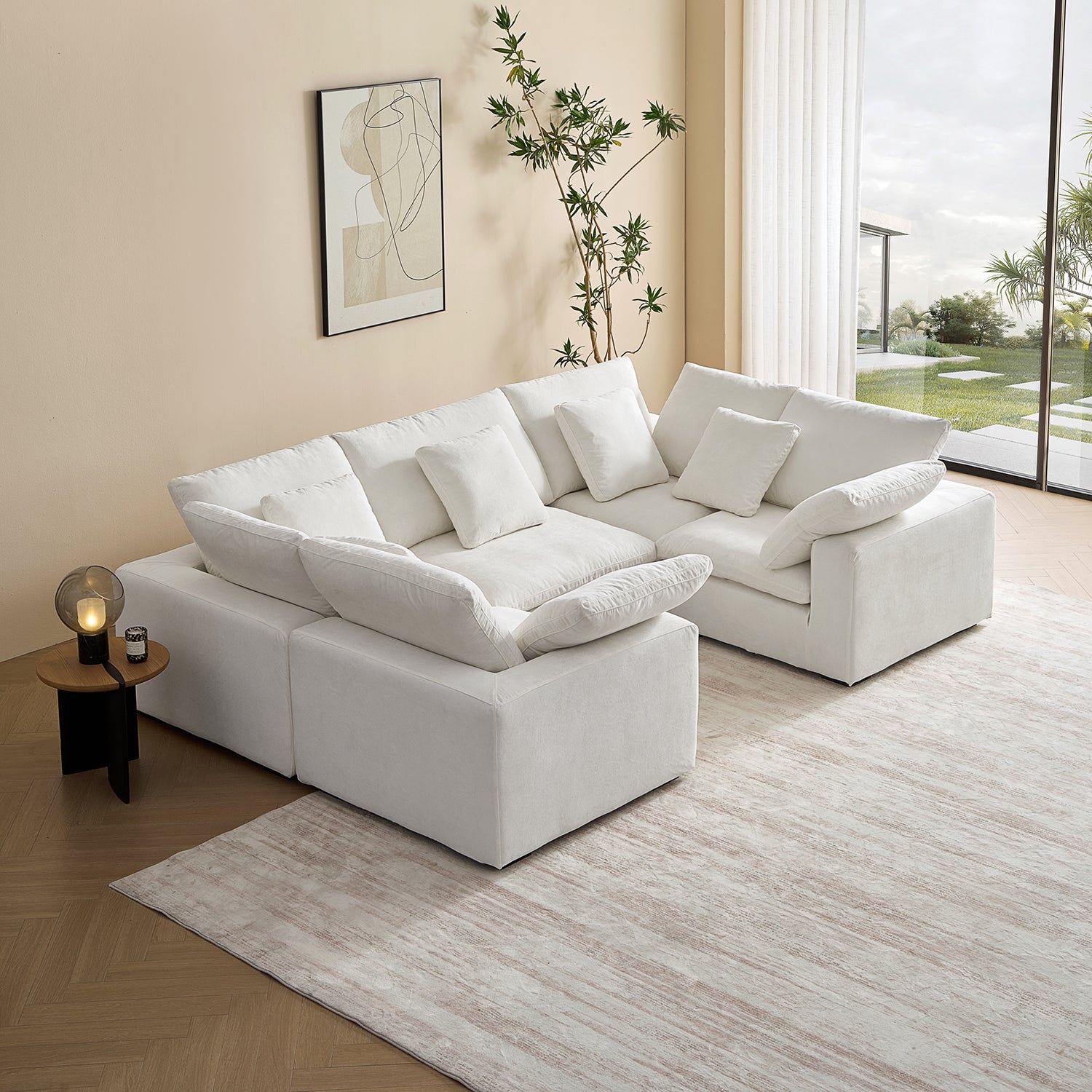 Malibu Cloud U Closed Sectional
