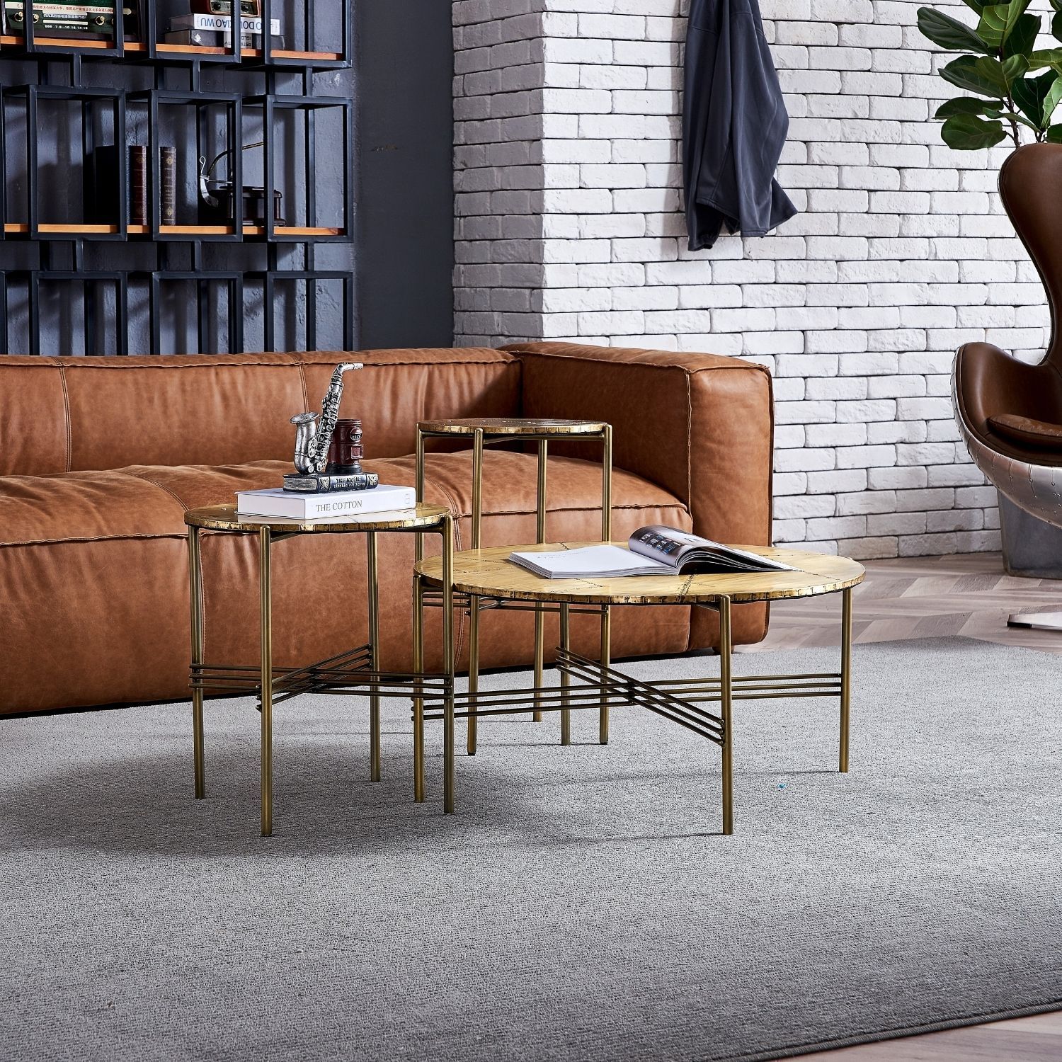 Crosshatch Table Coffee Table Foundry