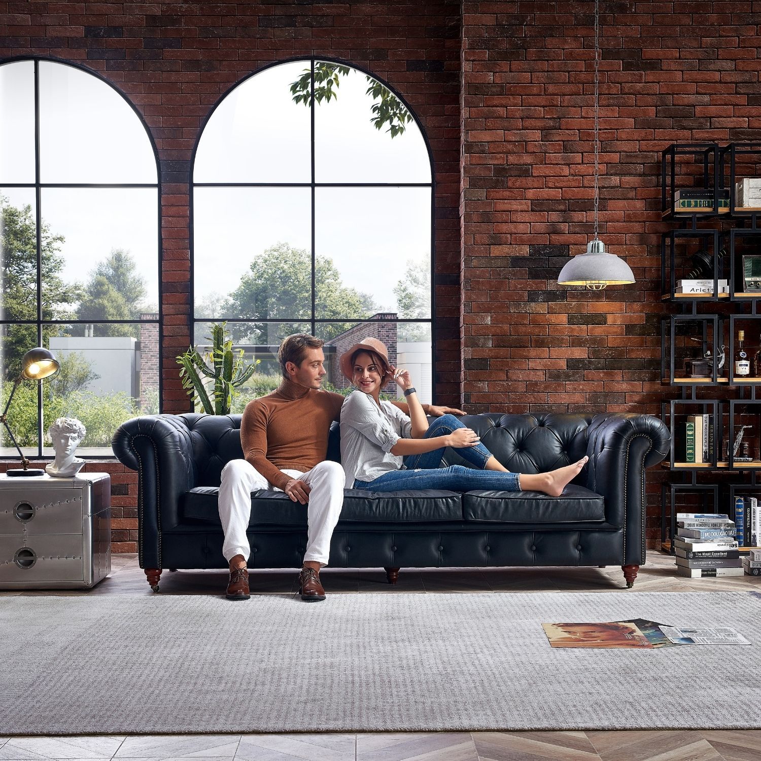 Duarte Sofa Sofa Foundry Vintage Black Sofa