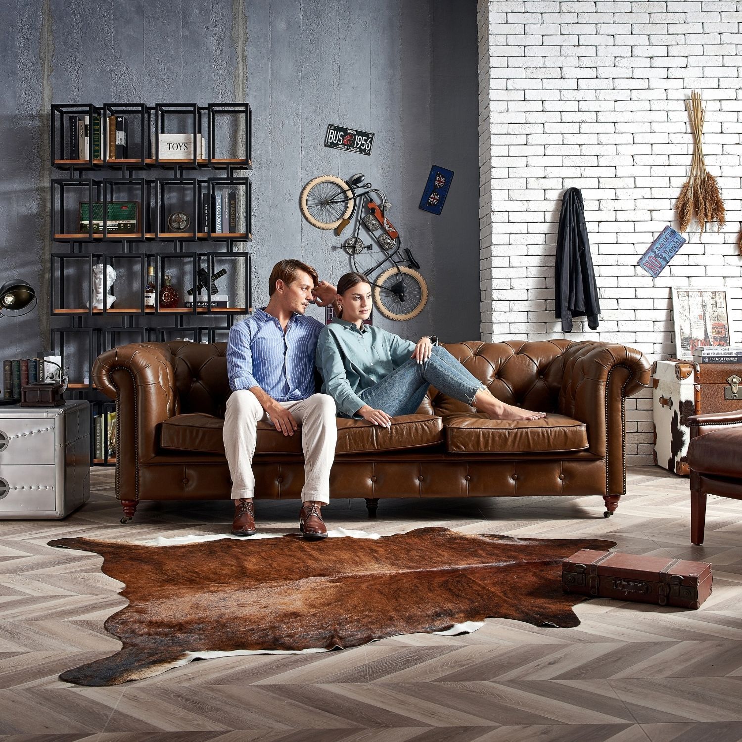 Duarte Sofa Sofa Foundry Vintage Brown Sofa