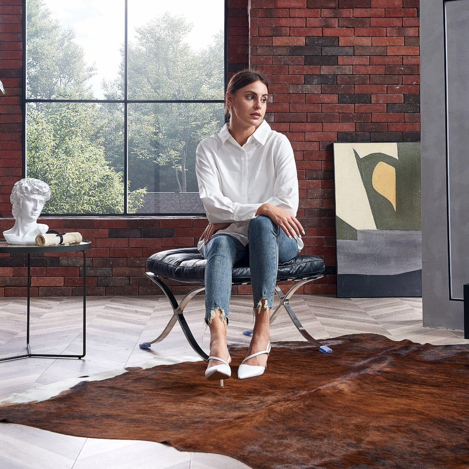 Elms Ottoman Ottoman Foundry