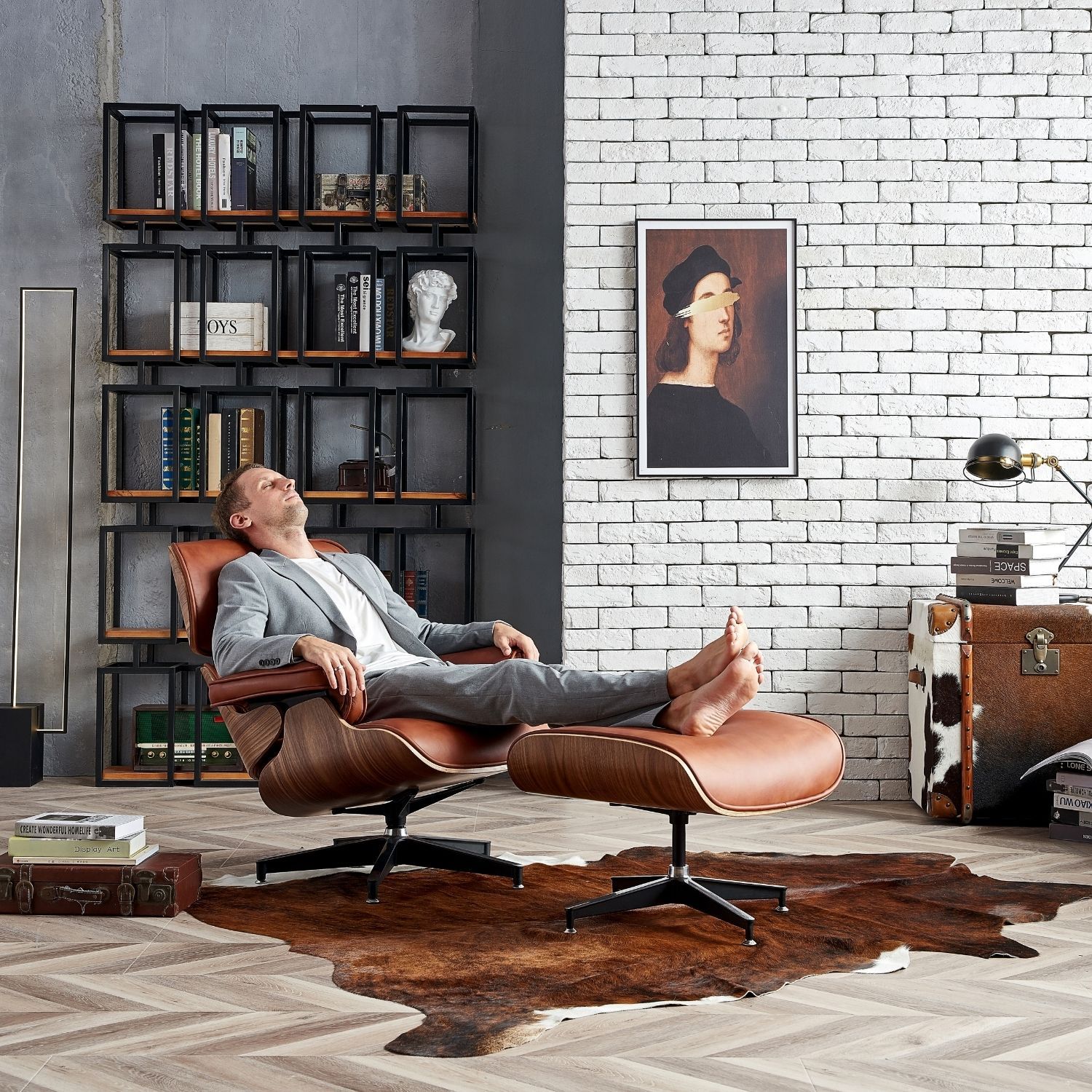 Hadley Chair with Ottoman Chair Foundry