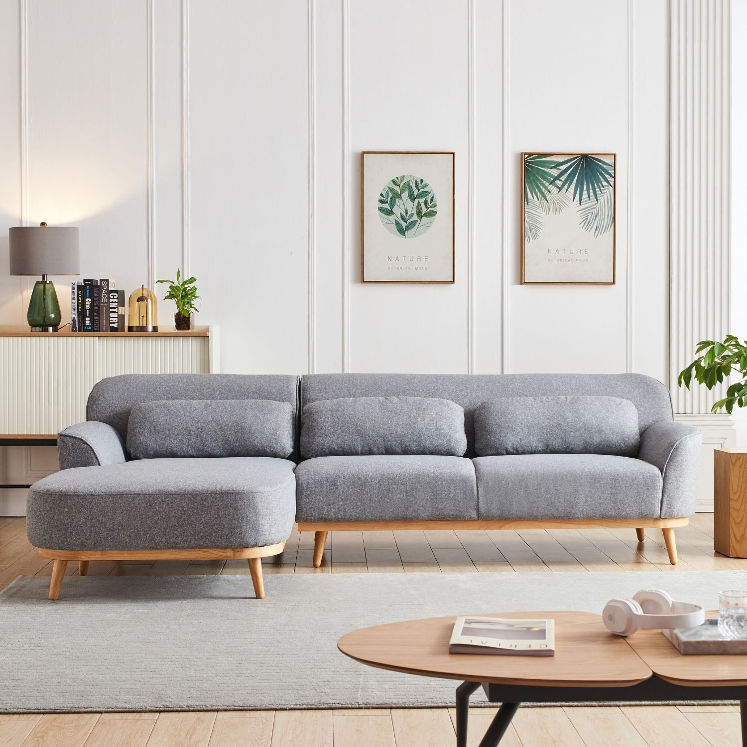 Solid Wood Sectional Sofa Valyou Furniture