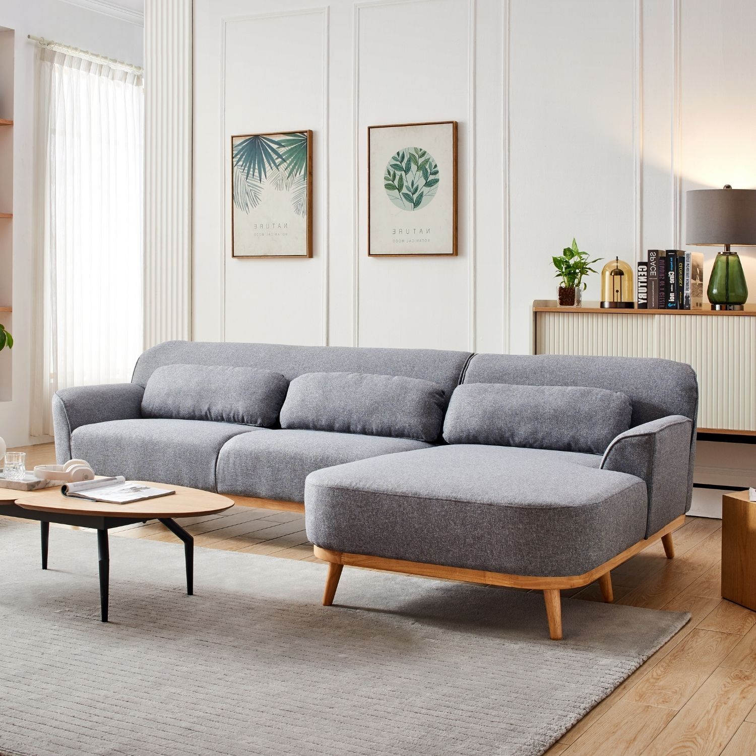 Solid Wood Sectional Sofa Valyou Furniture