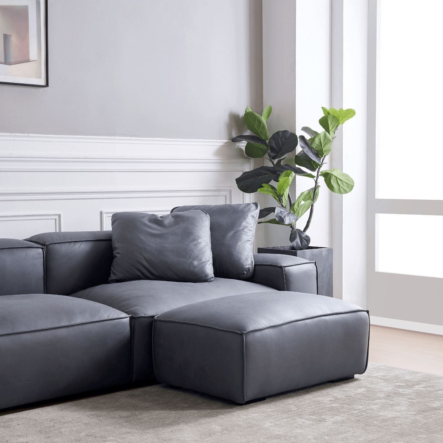 Loft Ottoman Sofa Mario Capasa Dark Grey