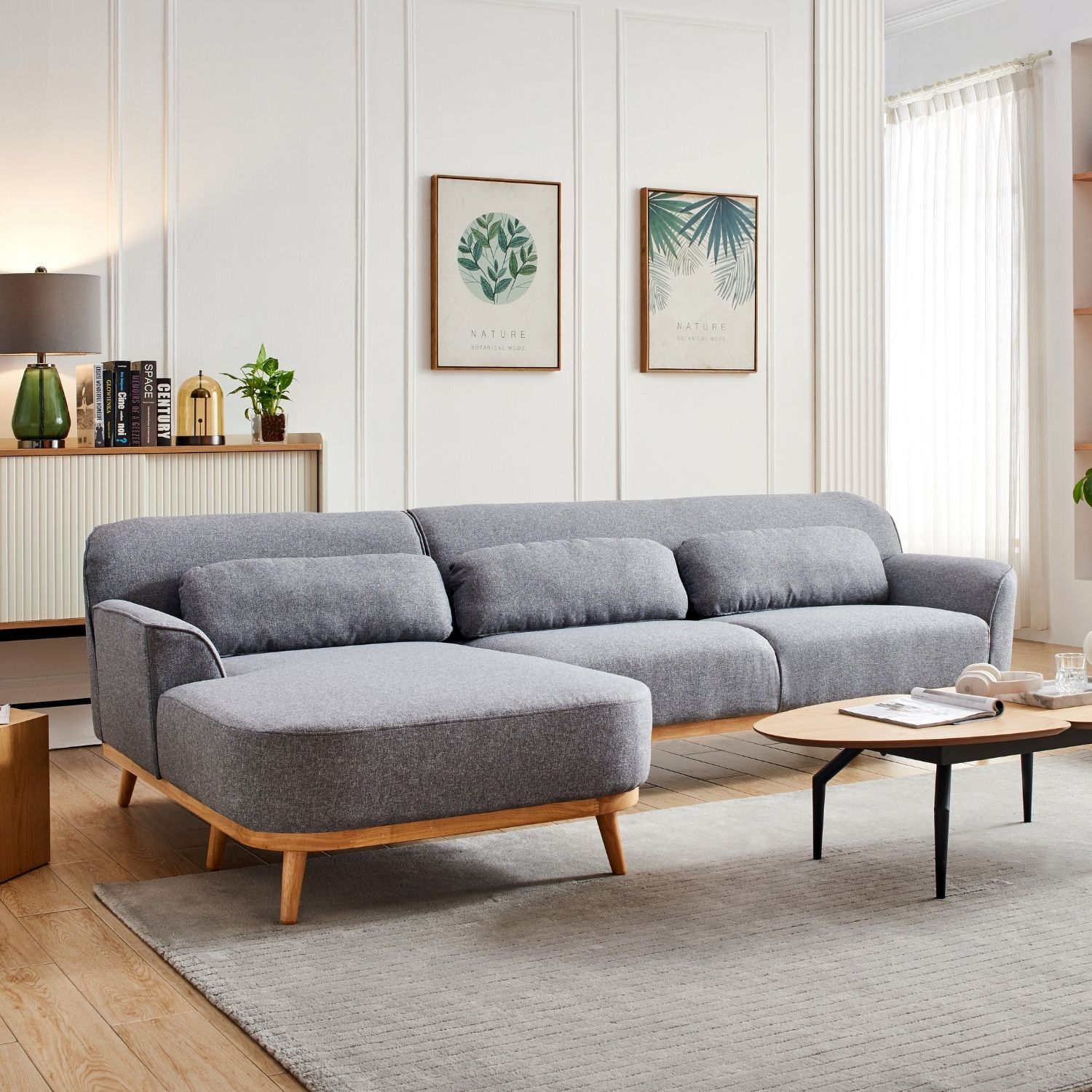 Solid Wood Sectional Sofa Valyou Furniture