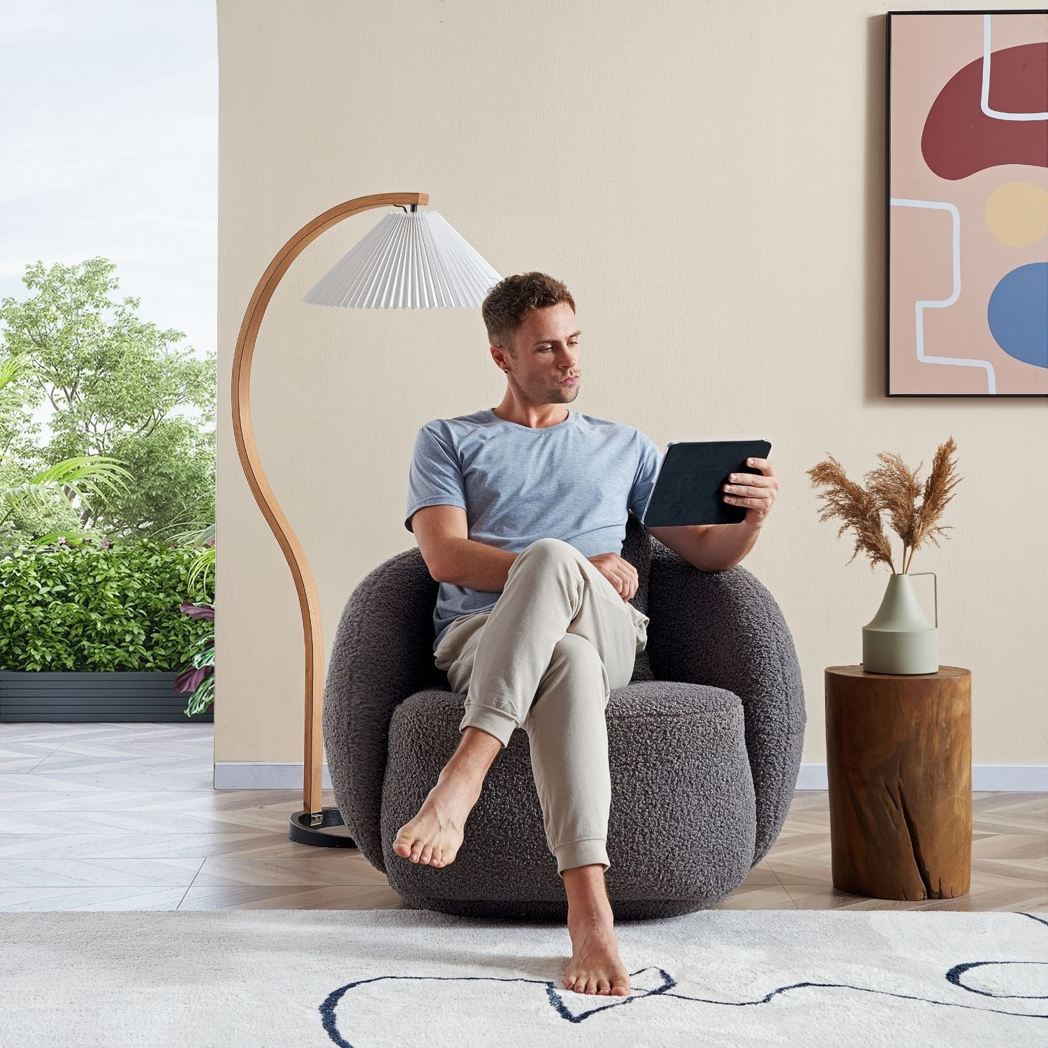 The Eclipse Armchair Sofa Milloze Grey