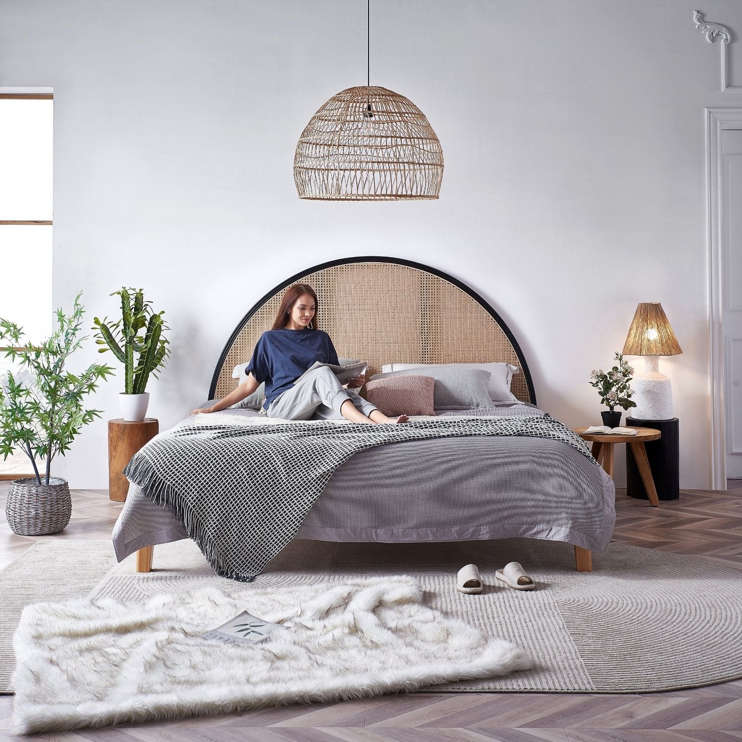 Amen Headboard Headboard Lemons & Me Queen Black