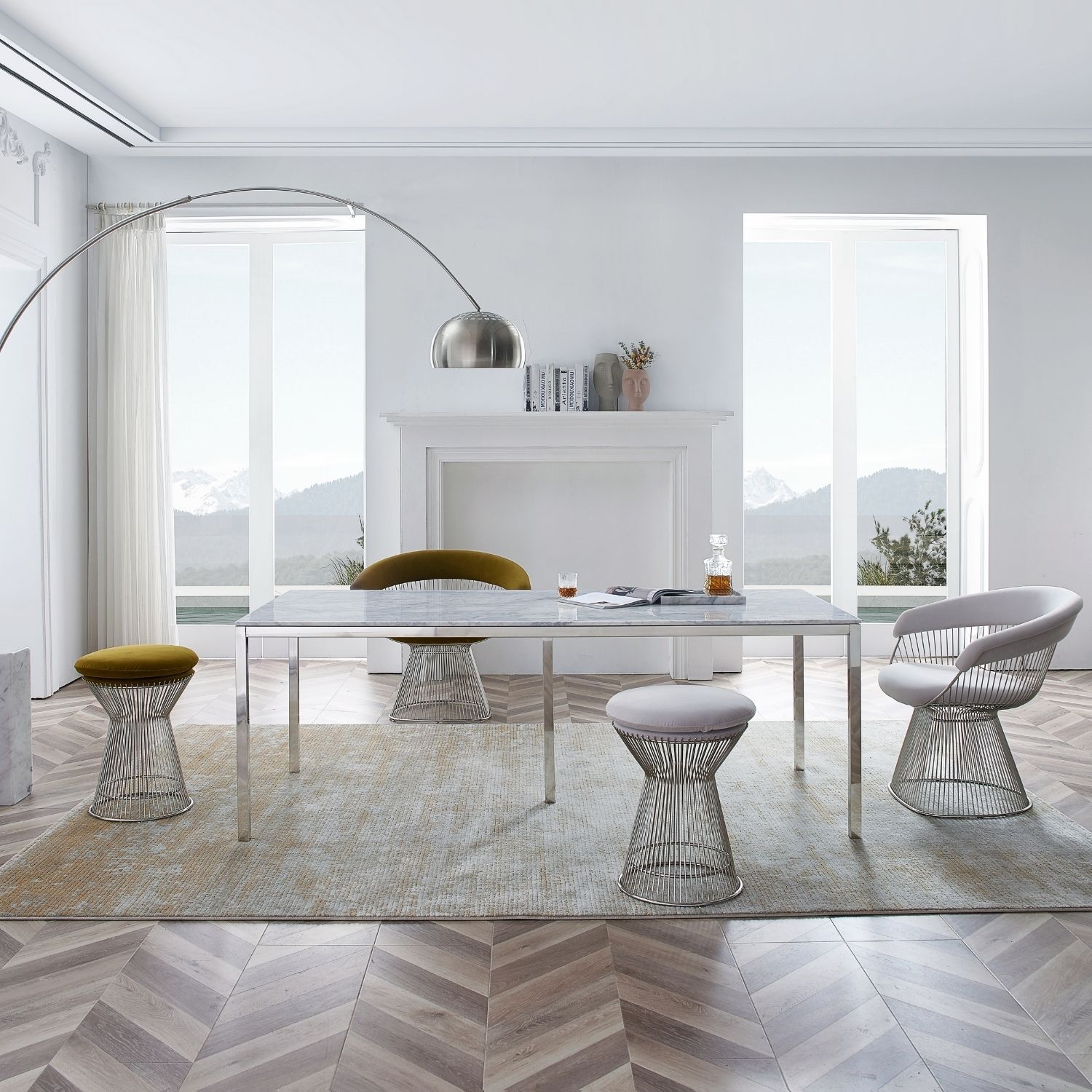 Pavilli Dining Table Dining Table Mario Capasa White Large