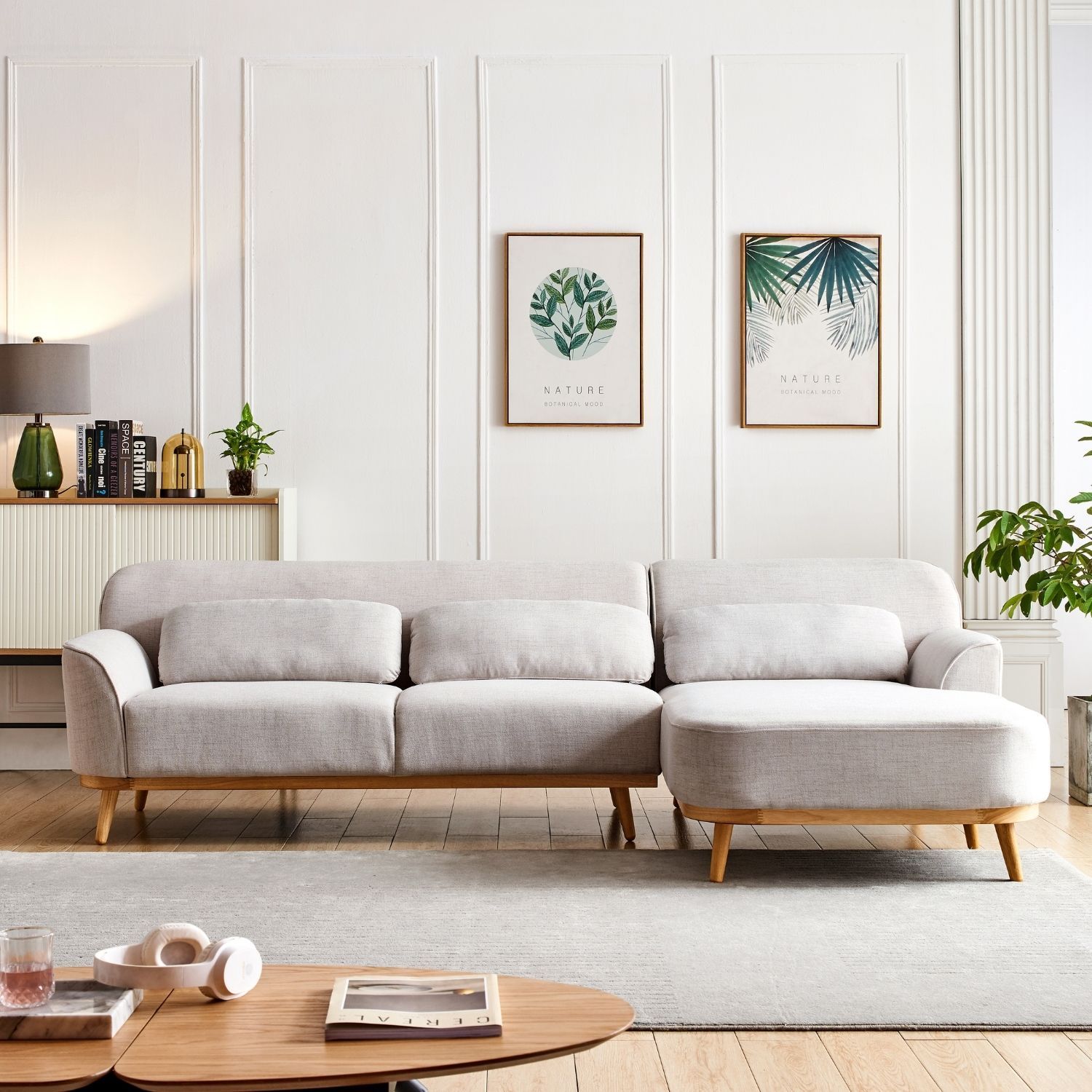 Solid Wood Sectional Sofa Valyou Furniture