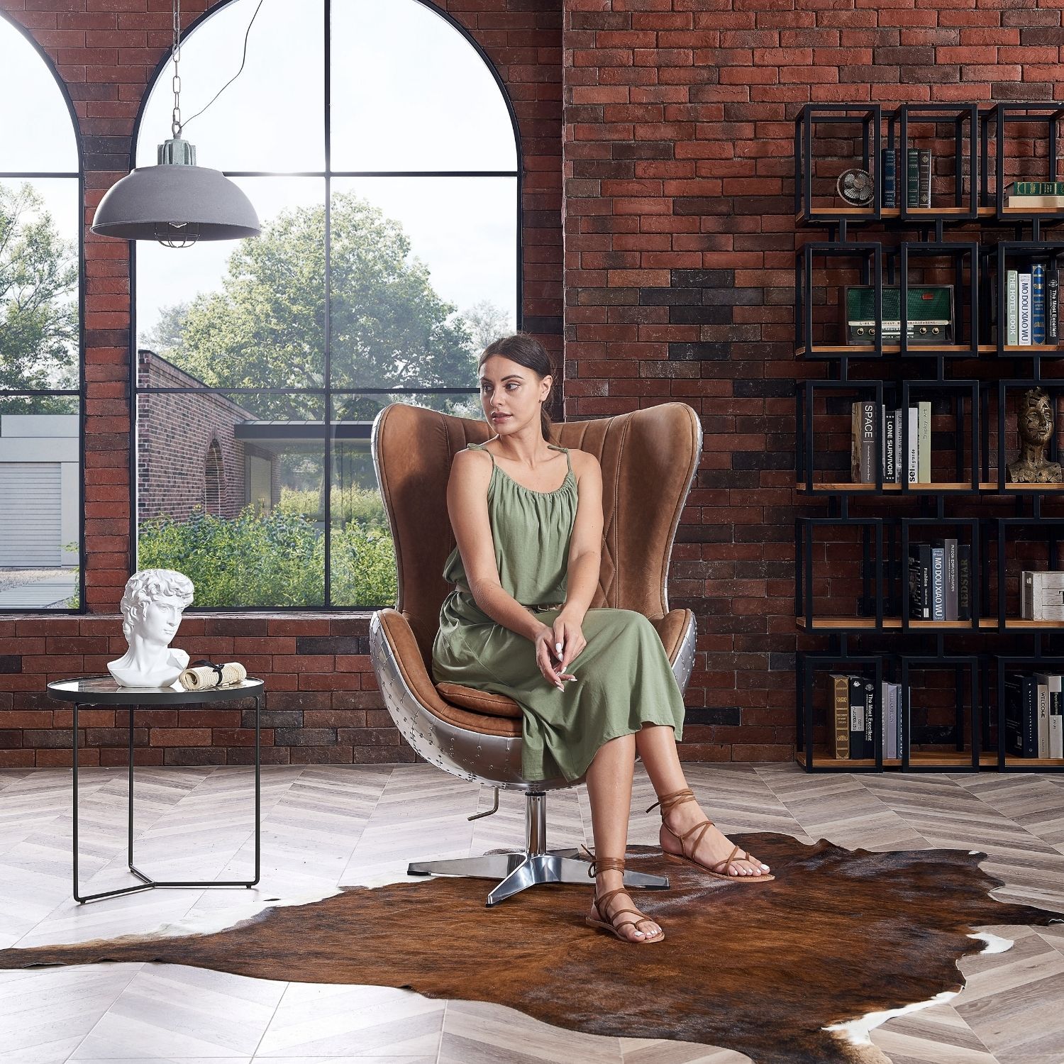 Ovo Chair Chair Foundry Crusted Brown