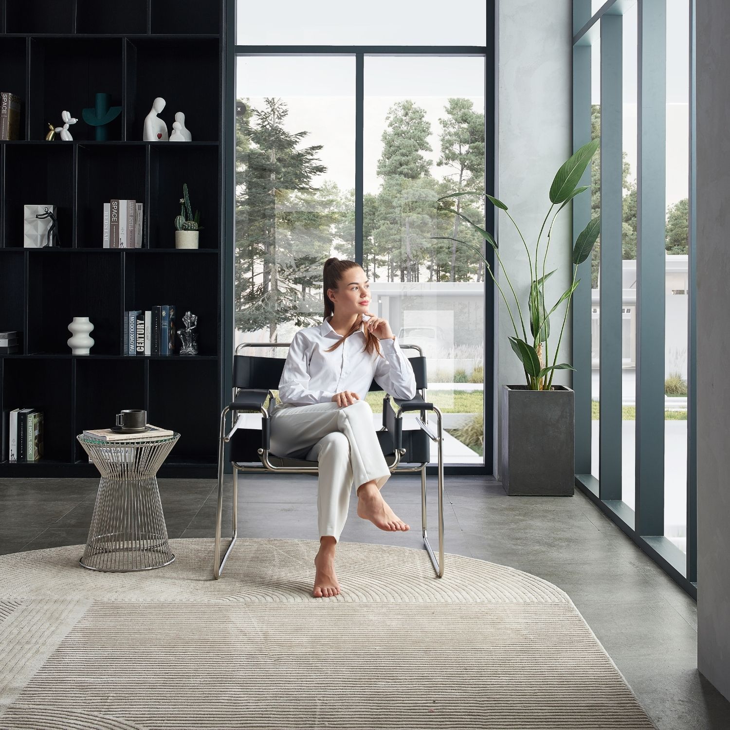 Walsly Chair Accent Chair Mario Capasa Black