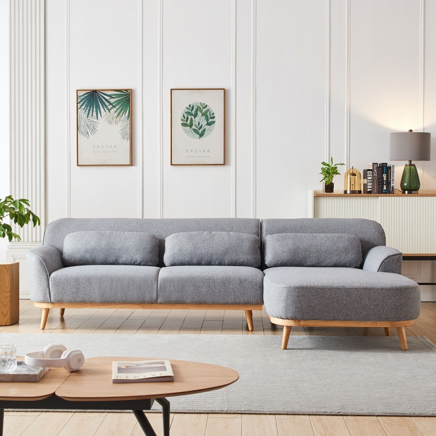 Solid Wood Sectional Sofa Valyou Furniture