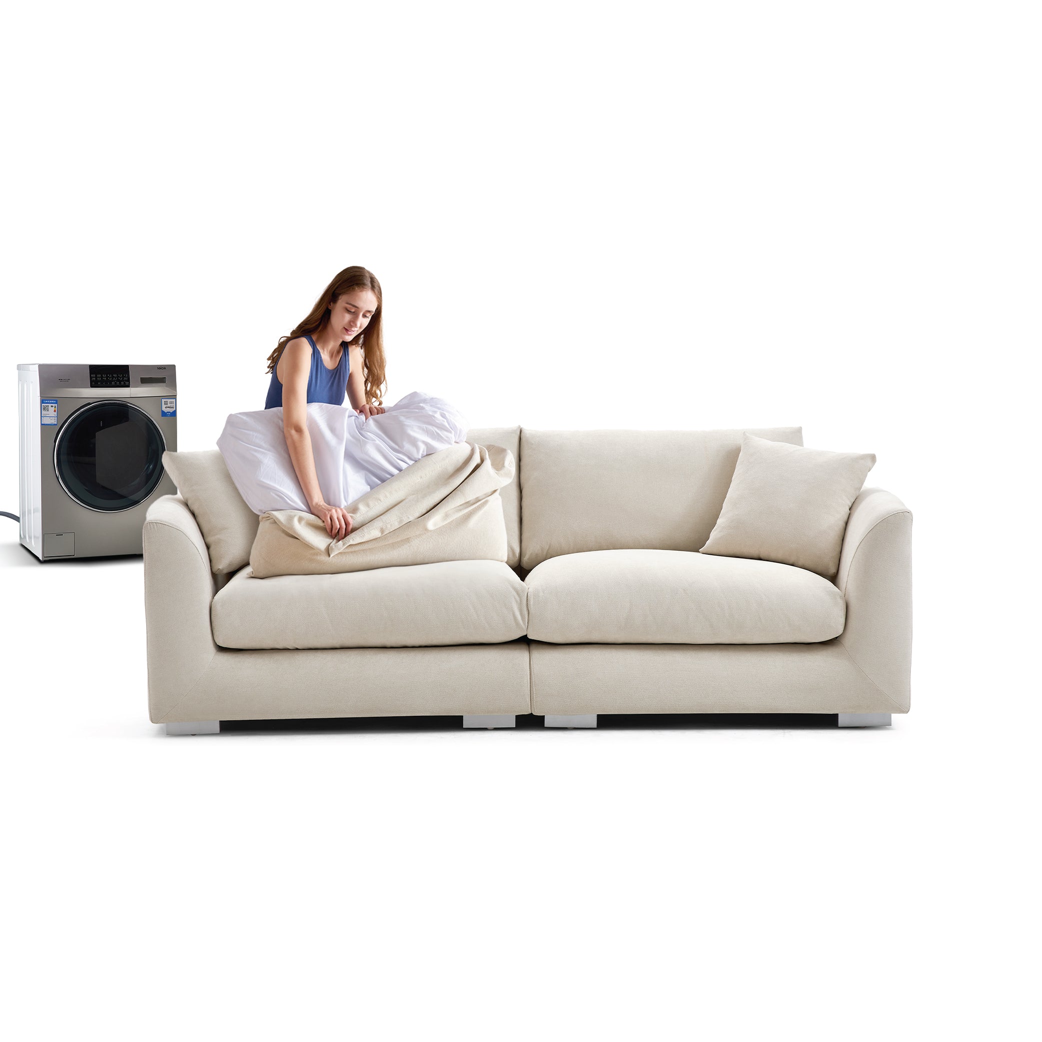 Feathers Sofa + Ottoman