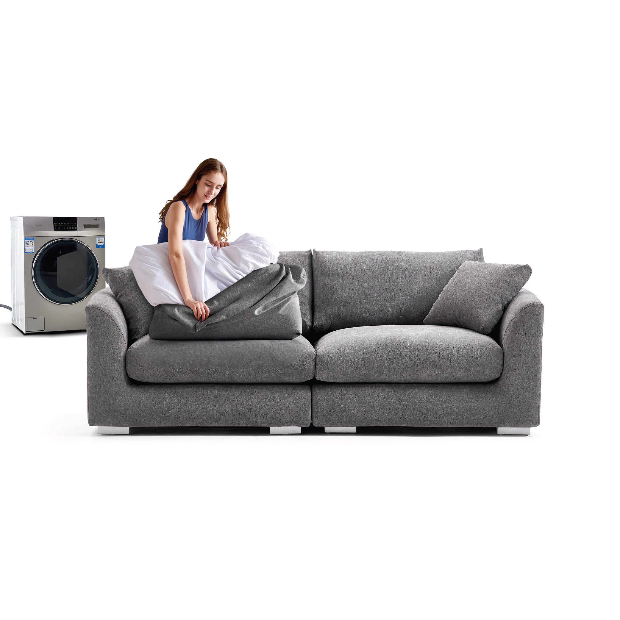 Feathers Sofa + Ottoman