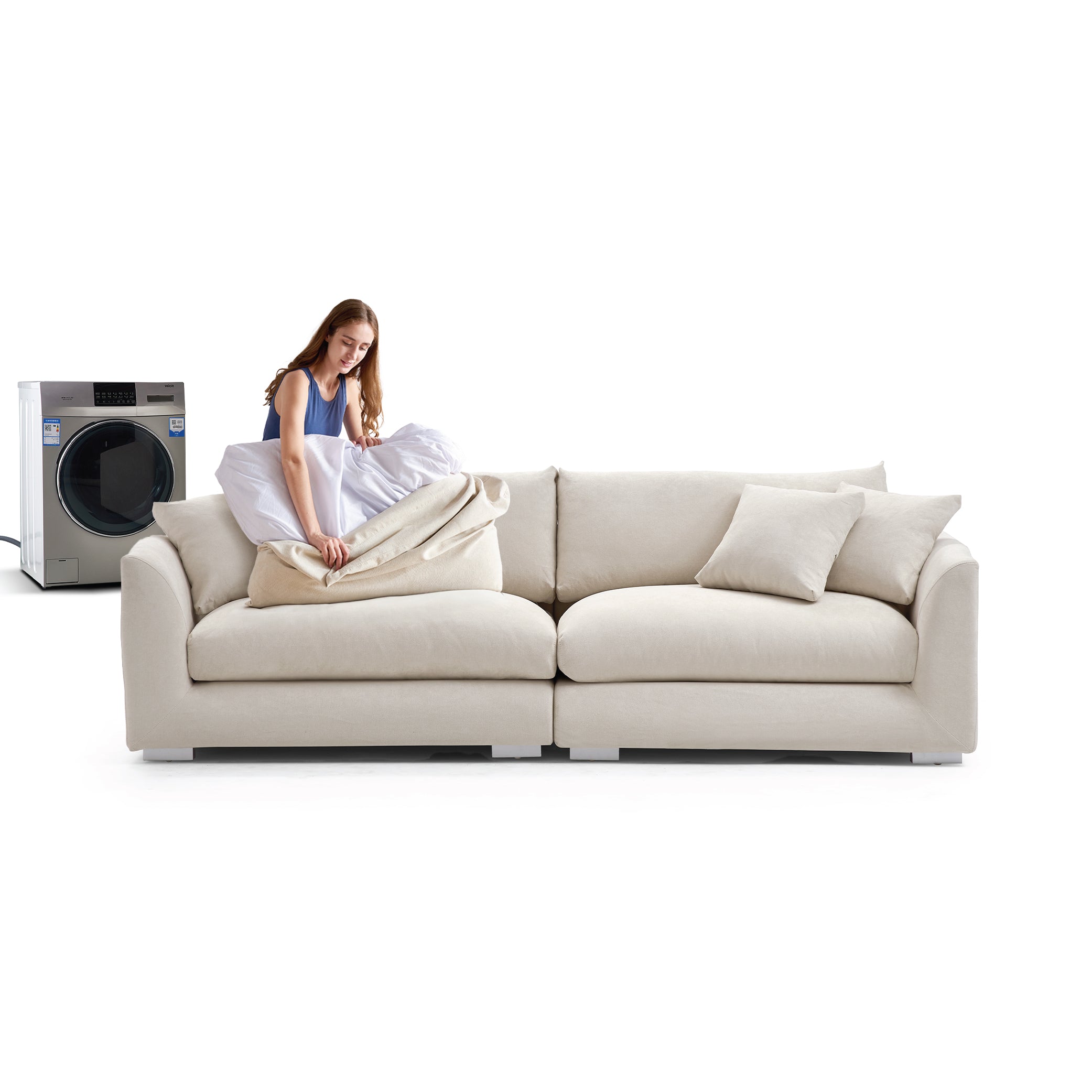 Feathers Sofa + Ottoman