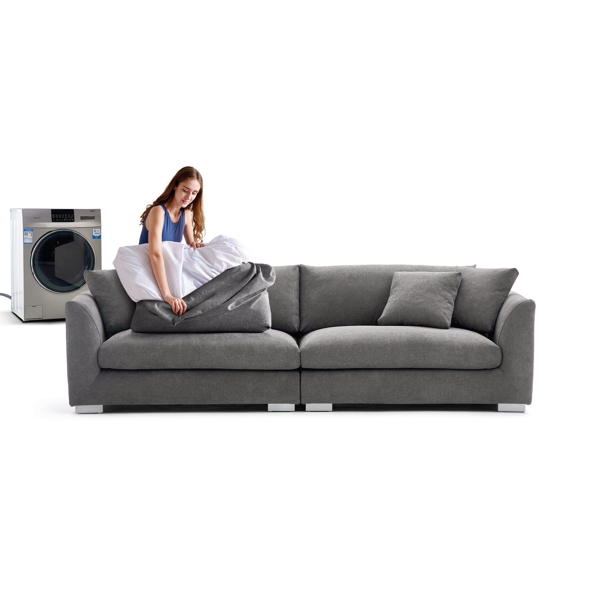 Feathers Sofa + Ottoman