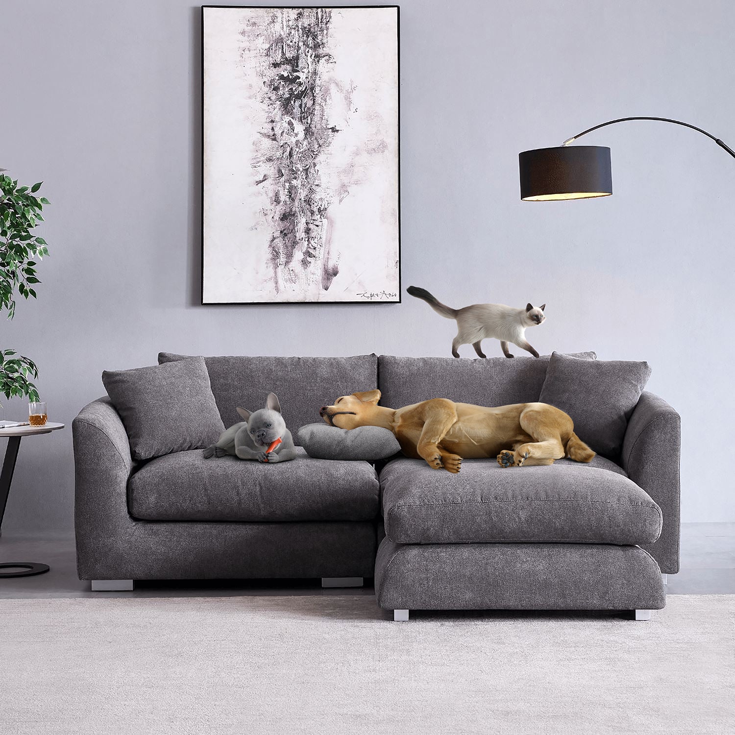 Feathers Sofa + Ottoman