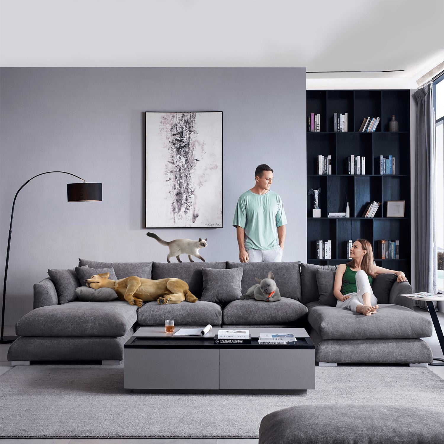 Feathers U-Sectional