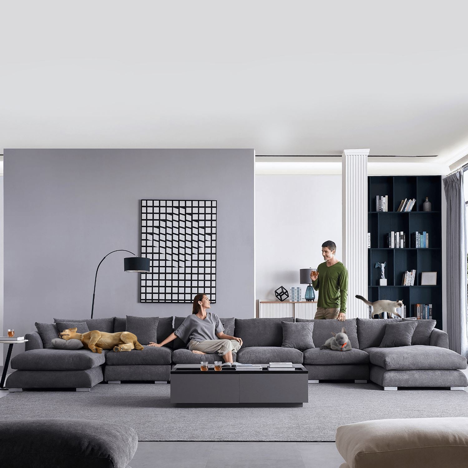 Feathers U-Sectional