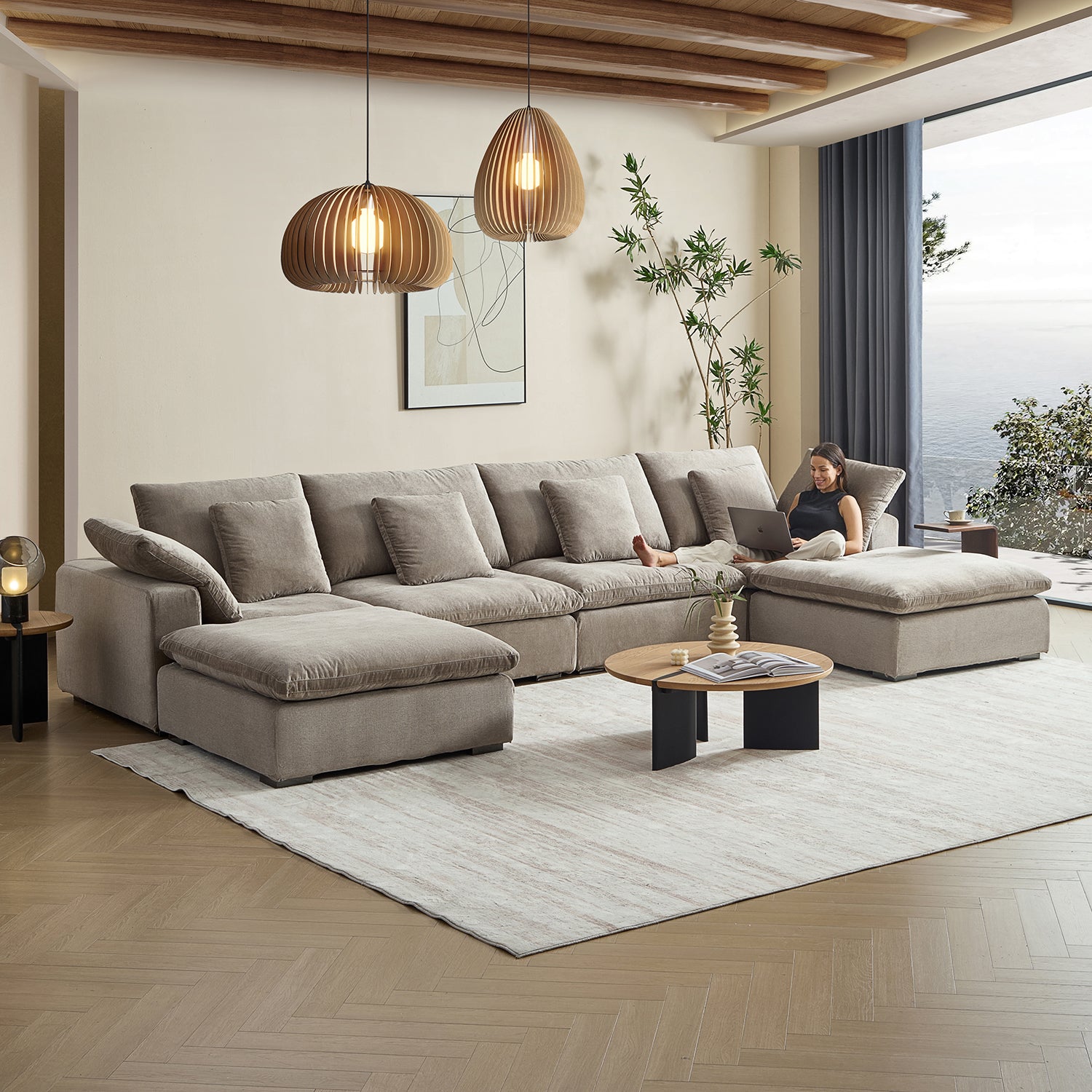 Malibu Cloud U Sectional