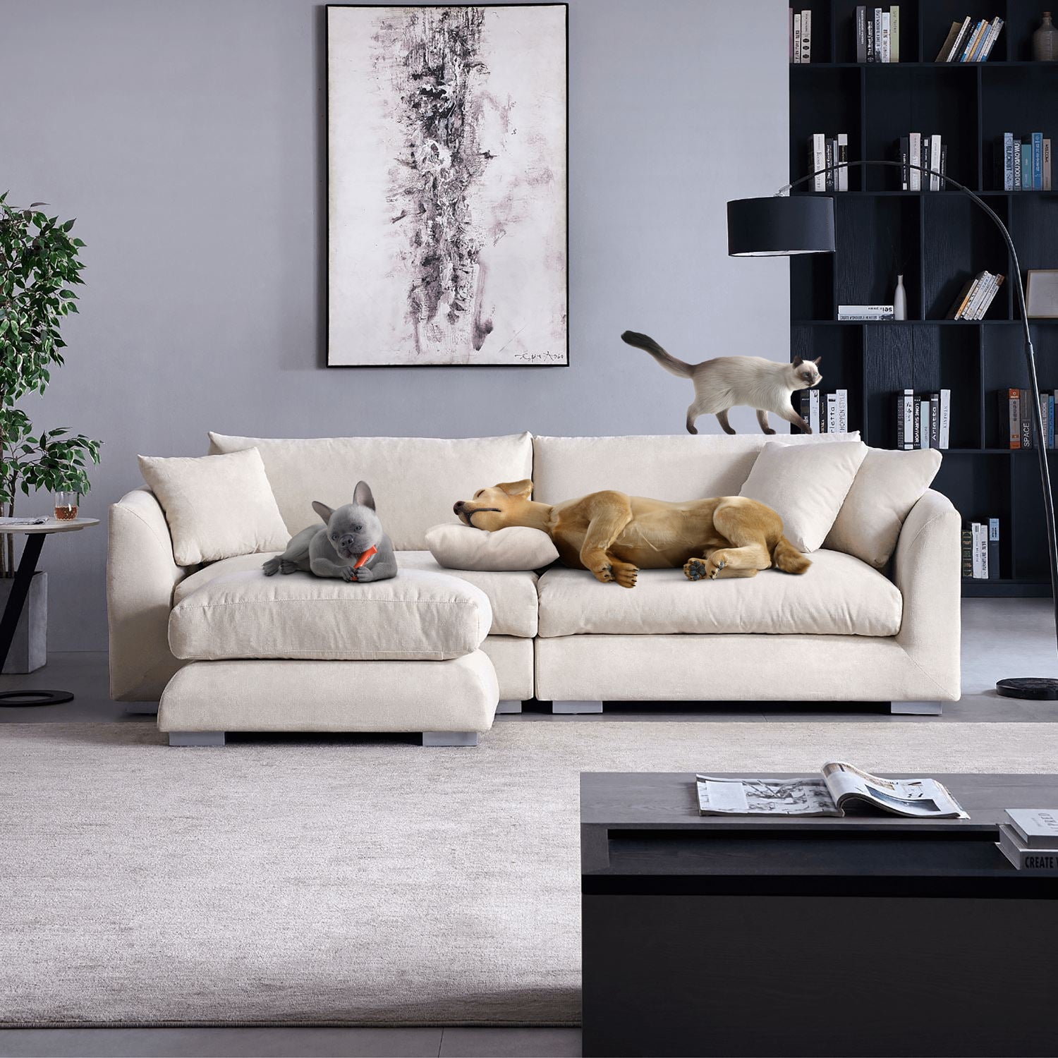 Feathers Sofa + Ottoman