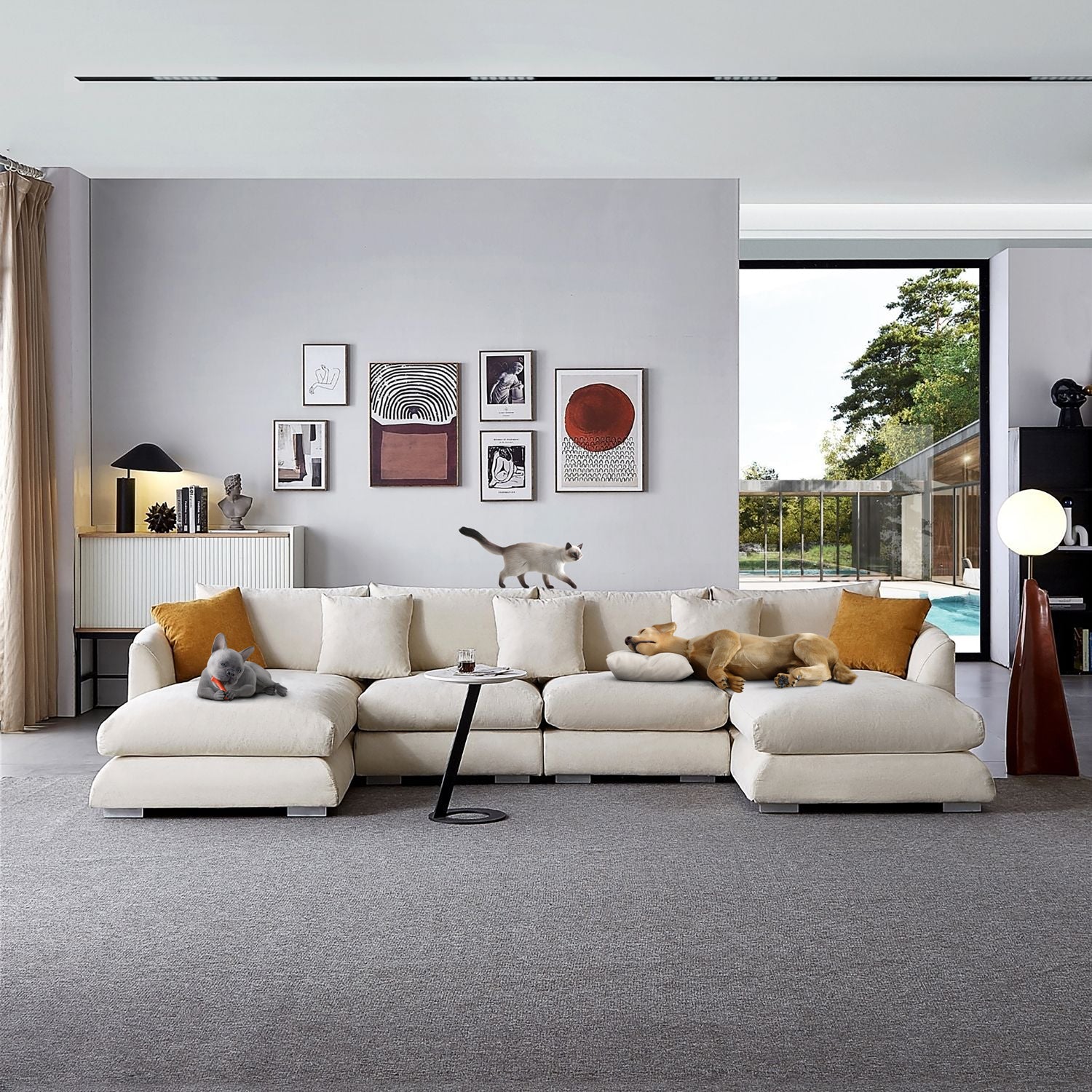 Feathers U-Sectional