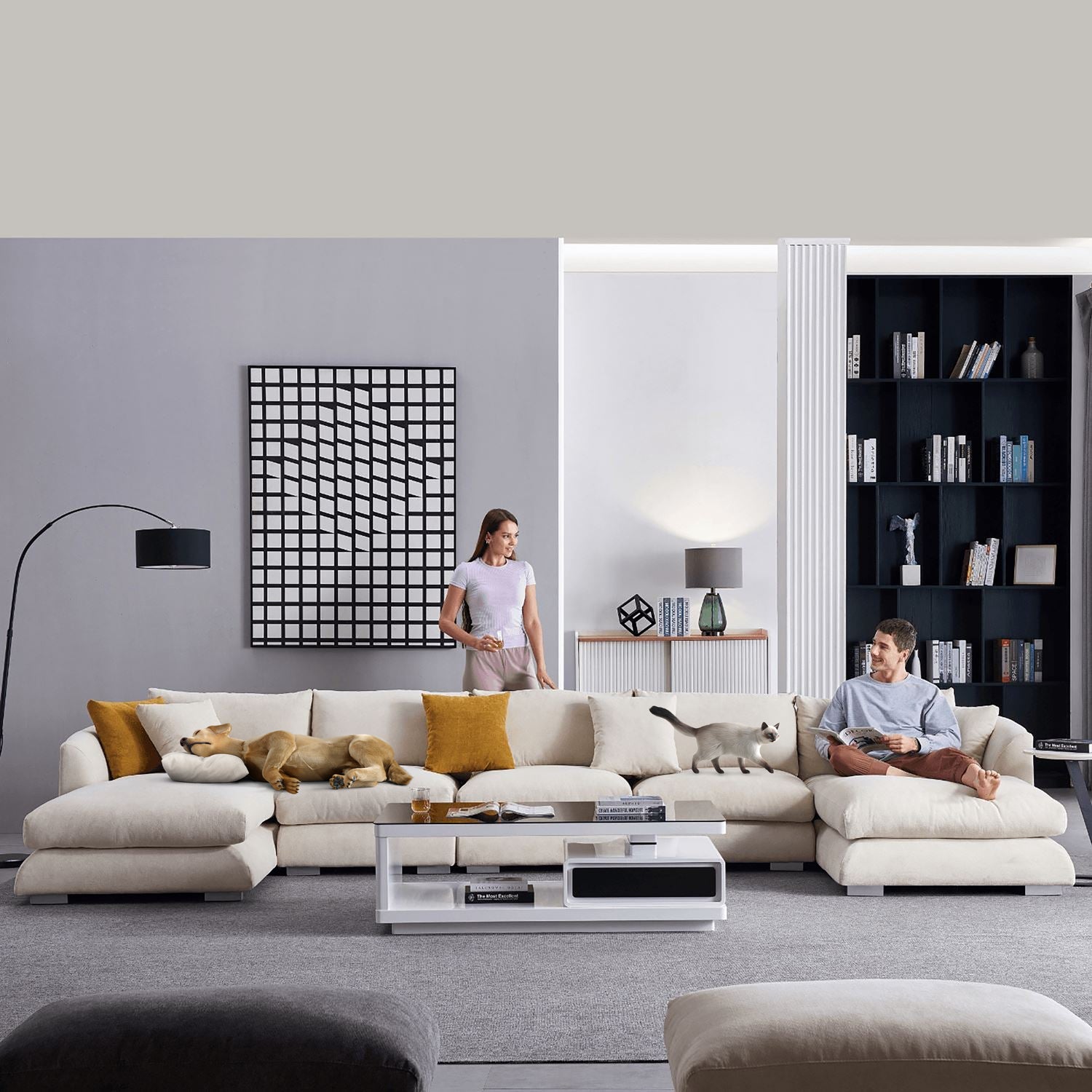 Feathers U-Sectional