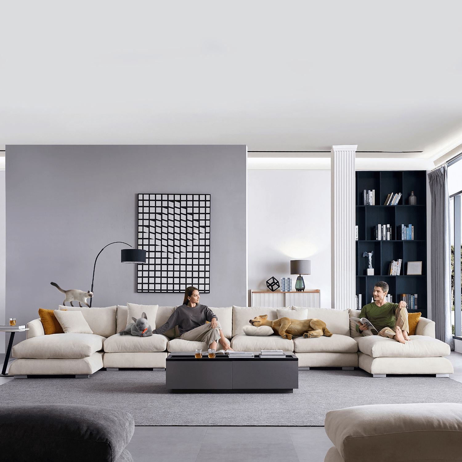 Feathers U-Sectional