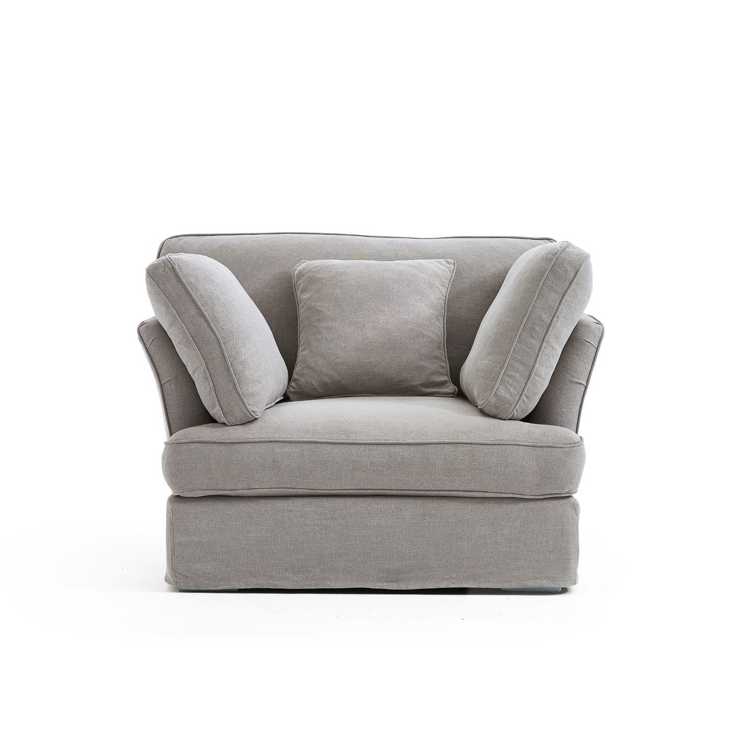 Chubby Armchair Sofa Lemons & Me Grey Linen 